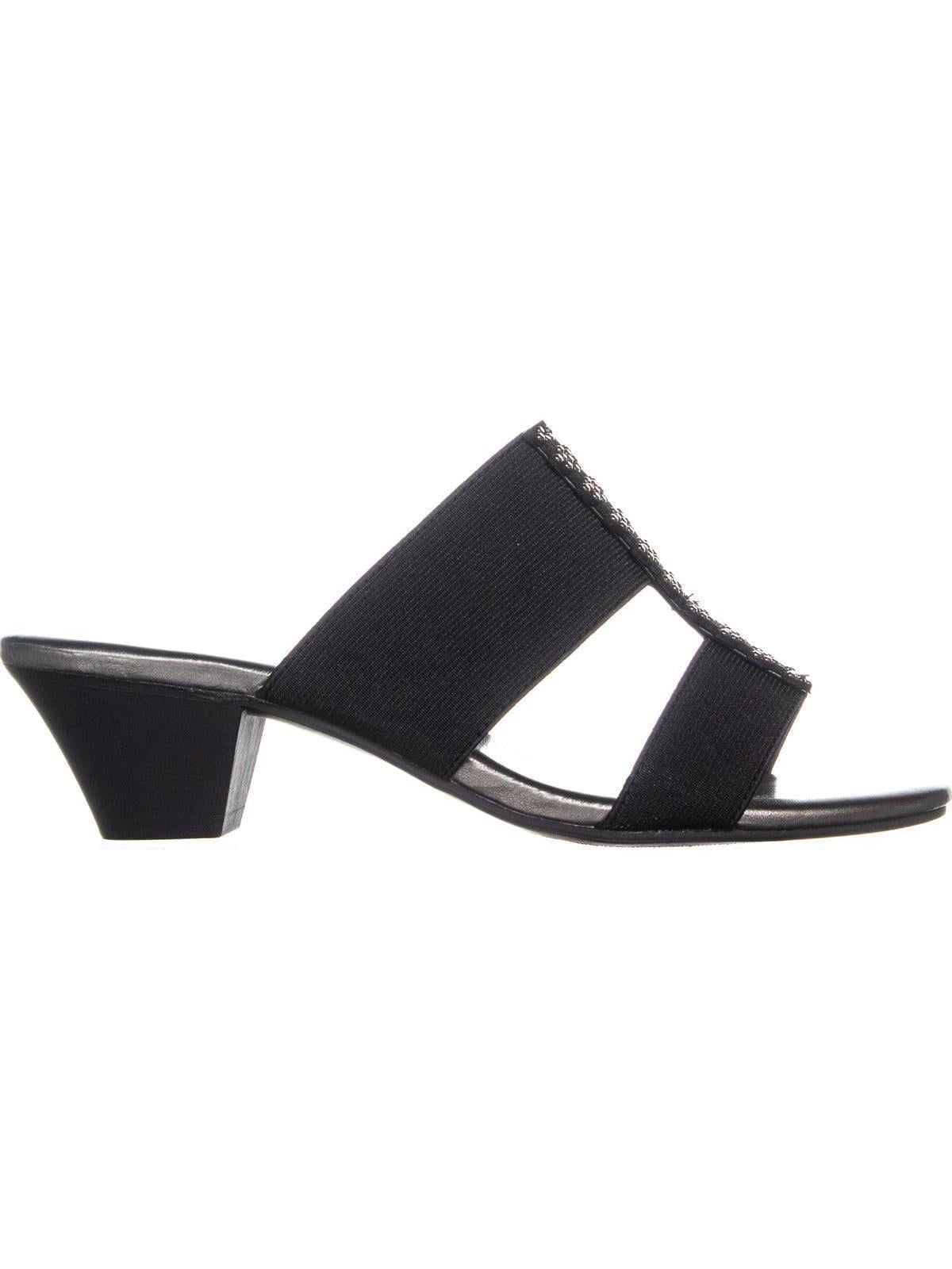 black evening sandals low heel