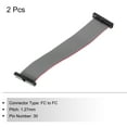 thumbnail image 3 of IDC 30Pin Flat Ribbon Cable, 1.27mm Pitch FC to FC Connector 10cm Length Grey Jumper Wire Computer DVD, 2Pcs, 3 of 5