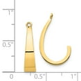 thumbnail image 3 of 14K Yellow Gold Earring J-Hoop Women'S 20 mm 5 Polished Jackets, 3 of 3
