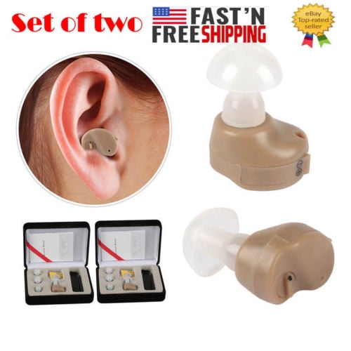 2pc Small In The Ear Invisible Best Sound Amplifier Adjustable Tone