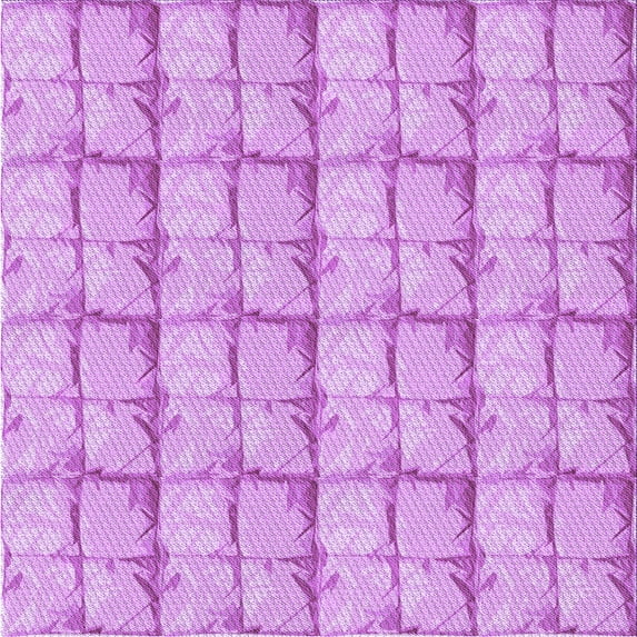 Ahgly Company Indoor Square Patterned Blossom Pink Area Rugs, 4' Square