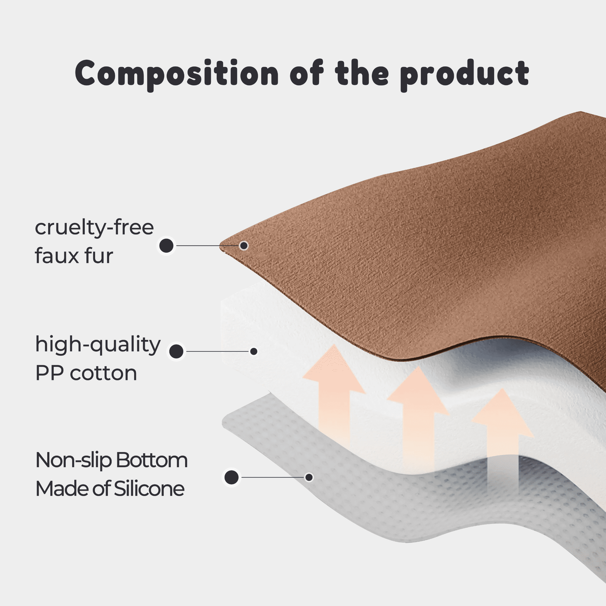 allisandro Calming Furniture Protector Dog Bed with Soft Neck Bolster, Waterproof Faux Fur Couch Cover with Removable Cover, 45 x 40 x 5 Inches, Dark Brown