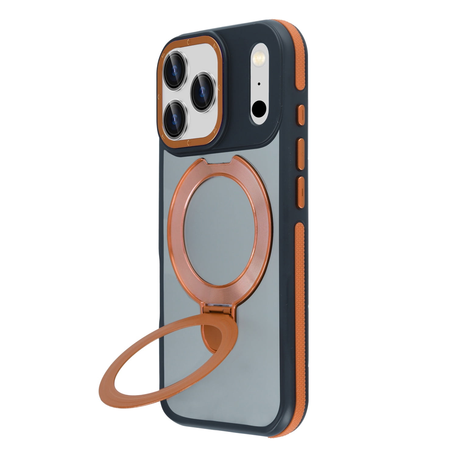 Matte Transparent Kickstand Case with Wireless Charging for iPhone 17 Pro Max