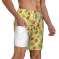 thumbnail image 3 of Goofa Floral Strawberr Printed Men's Swim Trunks Board Shorts Quick Dry Mens Swimming Trunks with Compression Liner,Breathable Fit Hawaii Beach Shorts-Small, 3 of 9