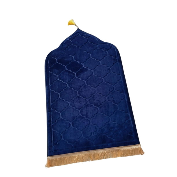 Alfombra de oración perfecl de franela azul para piso