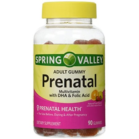 Spring Valley - Prenatal Gummy Multivitamin with DHA & Folic Acid, Fruit Flavor, 90 Gummies