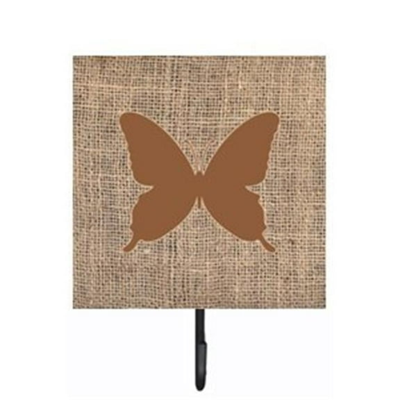 Carolines Treasures BB1046-BL-BN-SH4 Butterfly Burlap and Brown Leash Or Key Holder