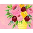 thumbnail image 3 of Moore, Regina 18x15 Black Modern Framed Museum Art Print Titled - Pink Garden Flowers II, 3 of 5