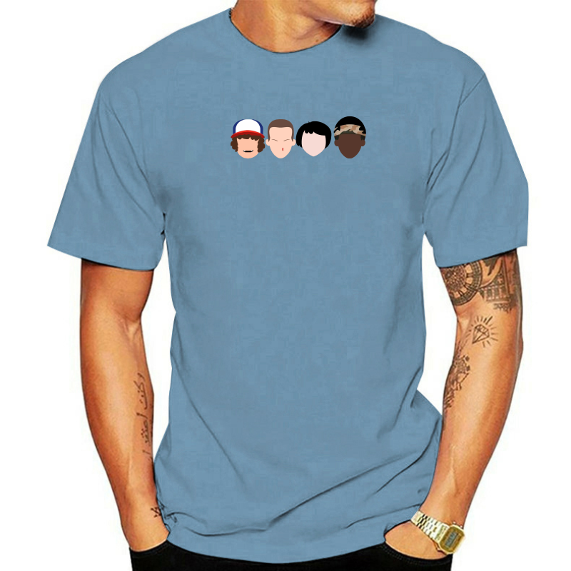 thumbnail image 3 of Men's Stranger Faces T-Shirt - GIFT BOX SET STRANGER ELEVEN THINGS HORROR DVD Men Short Sleeves T Shirt Top Tee Basic Tops, 3 of 5