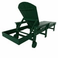 thumbnail image 4 of WestinTrends Adirondack Poly Reclining Chaise Lounge With Arms & Wheels (Set Of 2), Dark Green, 4 of 5