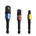 thumbnail image 1 of 3Pcs Impact Drill Socket Adapter Converter Set For To 1/4″ 3/8″ 1/2″ Driver, 1 of 7