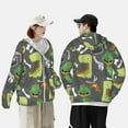thumbnail image 6 of Balery Cartoon Dinosaurs Men's Women's UPF 50+ Sun Protection Lightweight Hoodie Performance Long Sleeve Shirt for Fishing Running-3X-Large, 6 of 9