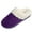 Purple, variant on Womens House Slippers Knit Memory Foam Slipper Faux Fur Slip on Bedroom Slipper Indoor Outdoor Grey, Size 5-5.5