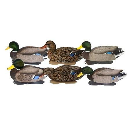 GHG Decoy Systems Pro Grade XD Series Mallards with Flocked Heads Harvester 6 Pack