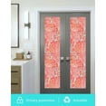 thumbnail image 5 of Window Privacy Film, Coral Red Coral UV Sun Blocking Window Tint Film Heat Control One Way Blackout Window Film, Spring Summer Coastal Nautical Ocean Beach Non Adhesive Static Cling 29.5x118 In, 5 of 7