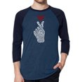 thumbnail image 1 of Men's Raglan Baseball Word Art T-shirt - K-Pop, 1 of 2
