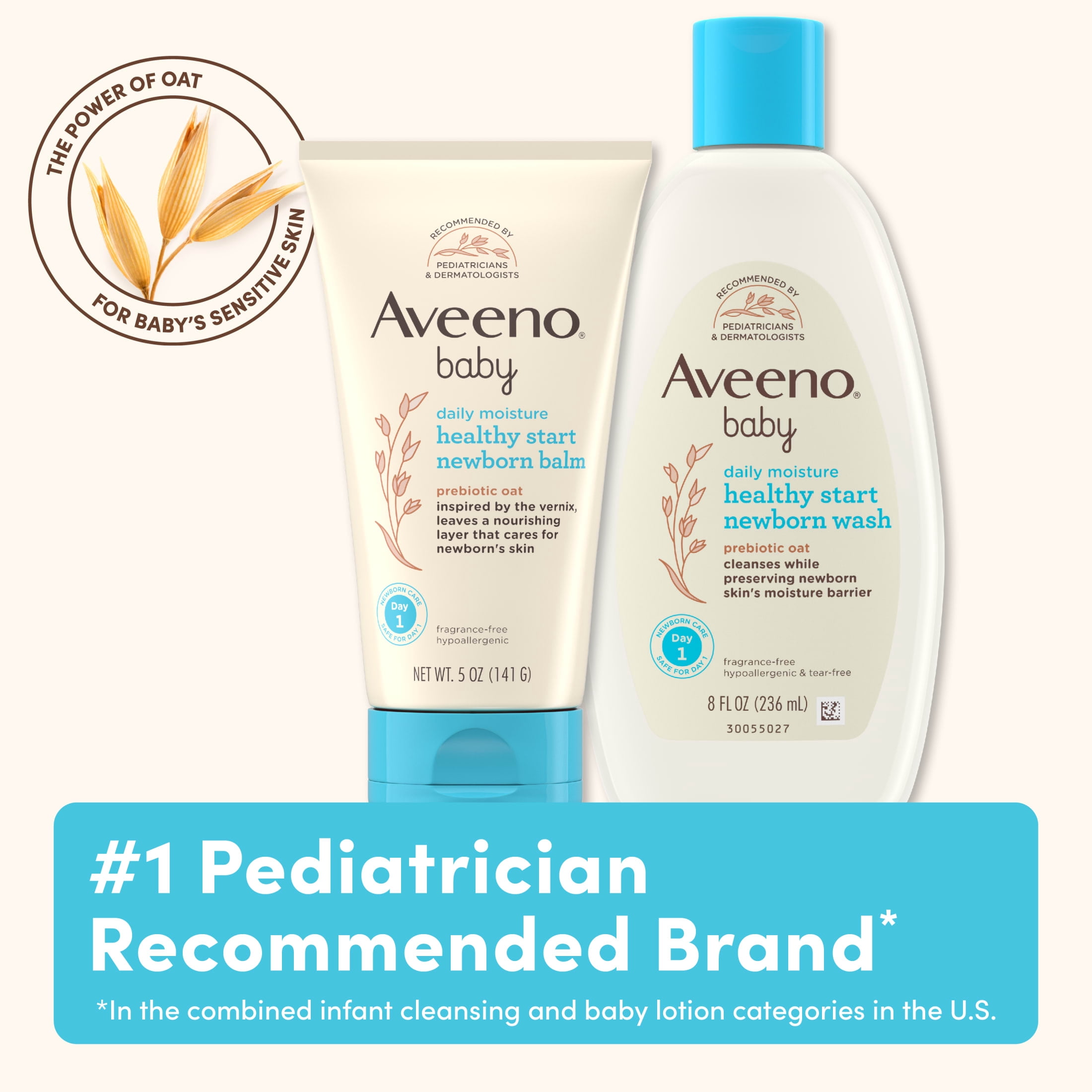 (2 pack) Aveeno Baby Healthy Start Nourishing Newborn Baby Body Wash, 8 fl. oz