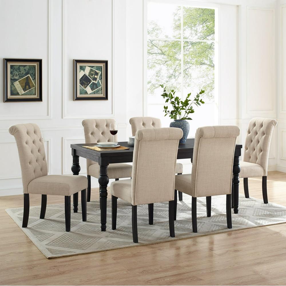 Roundhill Leviton Urban Style Counter Height Dining Set: Table and 6
