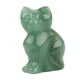 thumbnail image 2 of Gato hecho a mano en piedra tallado en piedra de gato color natural brillante para regalo familiar amigo, 2 of 8