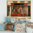 thumbnail image 2 of Designart 'Red Facade of Charming Shop In Paris Street I' French Country Framed Canvas Wall Art Print, 2 of 5