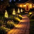 thumbnail image 4 of Fmbmuo Home Decor Outdoor Solar Powered Mini Christmas Tree Lights LED Stake Lamp with 2 Modes Wall Decor,Multicolor, 4 of 5