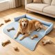 thumbnail image 5 of Alfombrilla refrescante para perros y gatos, de tela de seda de hielo, lavable para sofá y cama de suelo, base antideslizante, cojín de verano para clima caluroso., 5 of 5