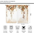 thumbnail image 5 of Orange Floral Kitchen Curtains 27.5Wx39H Inch Rod Pocket Autumn Leaves Curtains Brown Flower Kitchen Decor for Women Rustic Wildflower Fall Plant Botanical Nature Window Drapes Fabric 2 Panel, 5 of 5