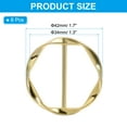 thumbnail image 2 of Uxcell Scarf Ring Clip, Metal Round T-Shirt Clip Fashion Ring Clasp Buckle Tie Circle Clip for Women Silk Clothing Gold Tone, 2 of 6