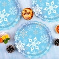 thumbnail image 5 of Virelaxpo 50-Pack Christmas Disposable Paper Plates, Round Snowflake Design Dinner Plates for Holiday Party Tableware, 5 of 6