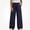 Navy, variant on SGFCWSX Girls Wide Leg Pants, Elastic Drawstring Waist Loose Fit Casual Trousers with Pockets for Streetwear Daily Outfits Blue Size 5T