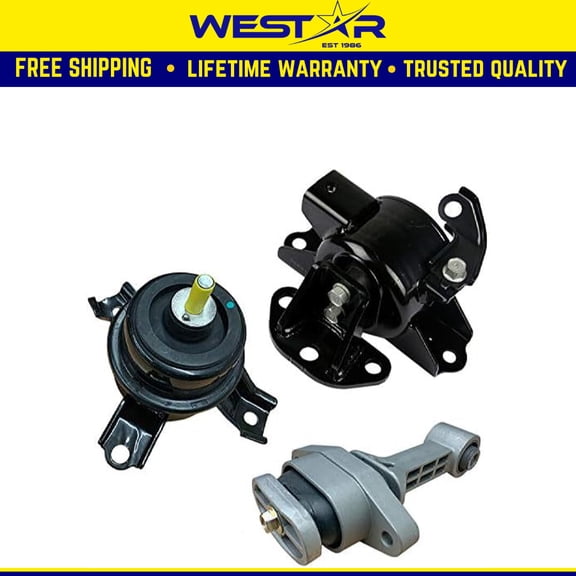 Fits 2012-2013 Kia Soul 2.0L MANUAL, Engine Motor & Trans Mount Set 3pc : A7190, A71020, A71078