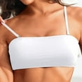 thumbnail image 6 of Women Removable Shoulder Strap Crop Top Strapless Swimwear Tops Strapless Bikini Tube Top Bandeau Swim Top Strapless Tops for Women Tube Top Swimsuit Blouse, 6 of 7