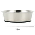 thumbnail image 2 of Cuenco de acero inoxidable para mascotas, cuenco de comida para mascotas, cuenco de silicona antideslizante para gatos, cuenco de alimentación para perros, 2 of 5