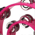thumbnail image 3 of Tambourin à double rangée, mini-instrument de percussion en plastique avec cloches en métal, 3 of 4