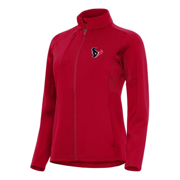 Women's Antigua Red Houston Texans  Generation Full-Zip Jacket
