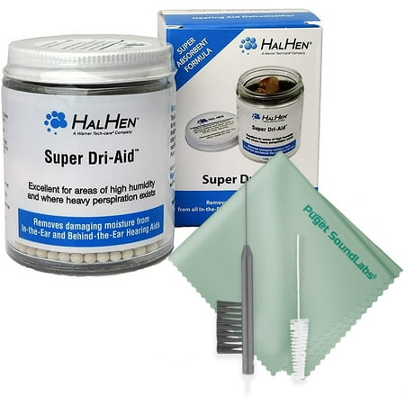 Hal-Hen Super Dri Aid Hearing Aid Dehumidifier - Single Dryer with Cleaning Kit