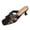 Black, variant on Kitten Heels for Women Fashion Strappy Open Toe Mule Sandals Summer Dress Slip on Slides Low Heel Slippers Black Size 11