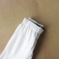thumbnail image 2 of Pantalones Casuales Blancos de Algodón Titanio, Pantalones de Pierna Recta para Mujer, Pantalones con Pretina Elástica, Pantalones Sueltos de Pierna Ancha para Mujer, 2 of 13