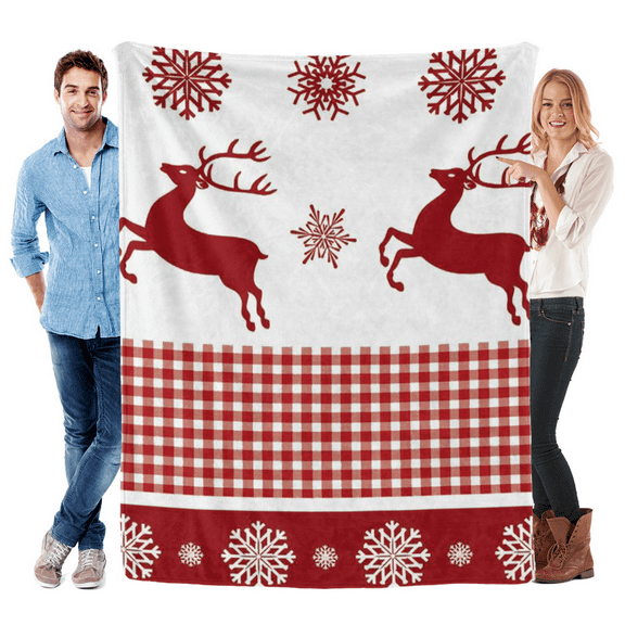 Christmas Large Flannel Fleece Throw Blanket, Soft Cozy Warm Lightweight and Decorative Blanket 40" x 60" for Kids Adult Sofa Bed Couch Home Decor