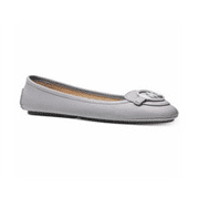 NOSTOCK Michael Kors Women's Lillie Logo Ballet Flat Gray Size 7M