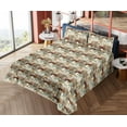 thumbnail image 4 of Ambesonne Pastoral Fitted & Flat Sheet with Shams 4 Pcs Set, Rustic Look Whimsical Art, Queen, Laurel Green Eggshell, 4 of 5