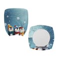 thumbnail image 2 of CHAQLIN Winter Penguin Snowflake Computer Office Chair Cover, Elastic Polyester Set of 2 Stretch Covers for Gaming Chair and Armchair, 2 of 8
