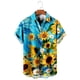 thumbnail image 4 of Nuevas camisas hawaianas con girasoles para verano 2023, camisas de playa con estampado 3D, ropa vintage informal, blusa con solapa para mujer, camisa lisa, 4 of 5