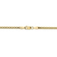 thumbnail image 3 of Primal Gold 14 Karat Yellow Gold 1.8mm Lightweight Flat Bismark Chain Anklet, 3 of 7