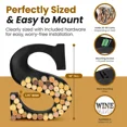 thumbnail image 3 of Made Easy Kit Metal Letter Wine Cork Keepsake Saver & Holder Monogram w/Free Wall Mount Kit A-Z, 3 of 6