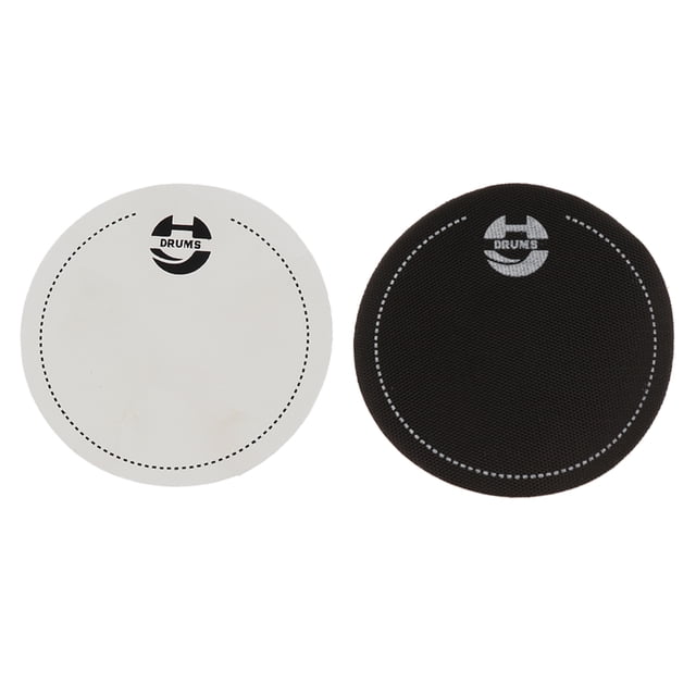 Protector de impacto de Almohadilla de tambor de 2 Piezas Sunnimix blanco negro