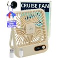 thumbnail image 1 of Ventilador de crucero Nordmoose aprobado para cabina - 4000 mAh de larga duración, recargable por USB, ventilador de viaje portátil con batería para dormir - Gancho magnético incluido para colgar en p, 1 of 5