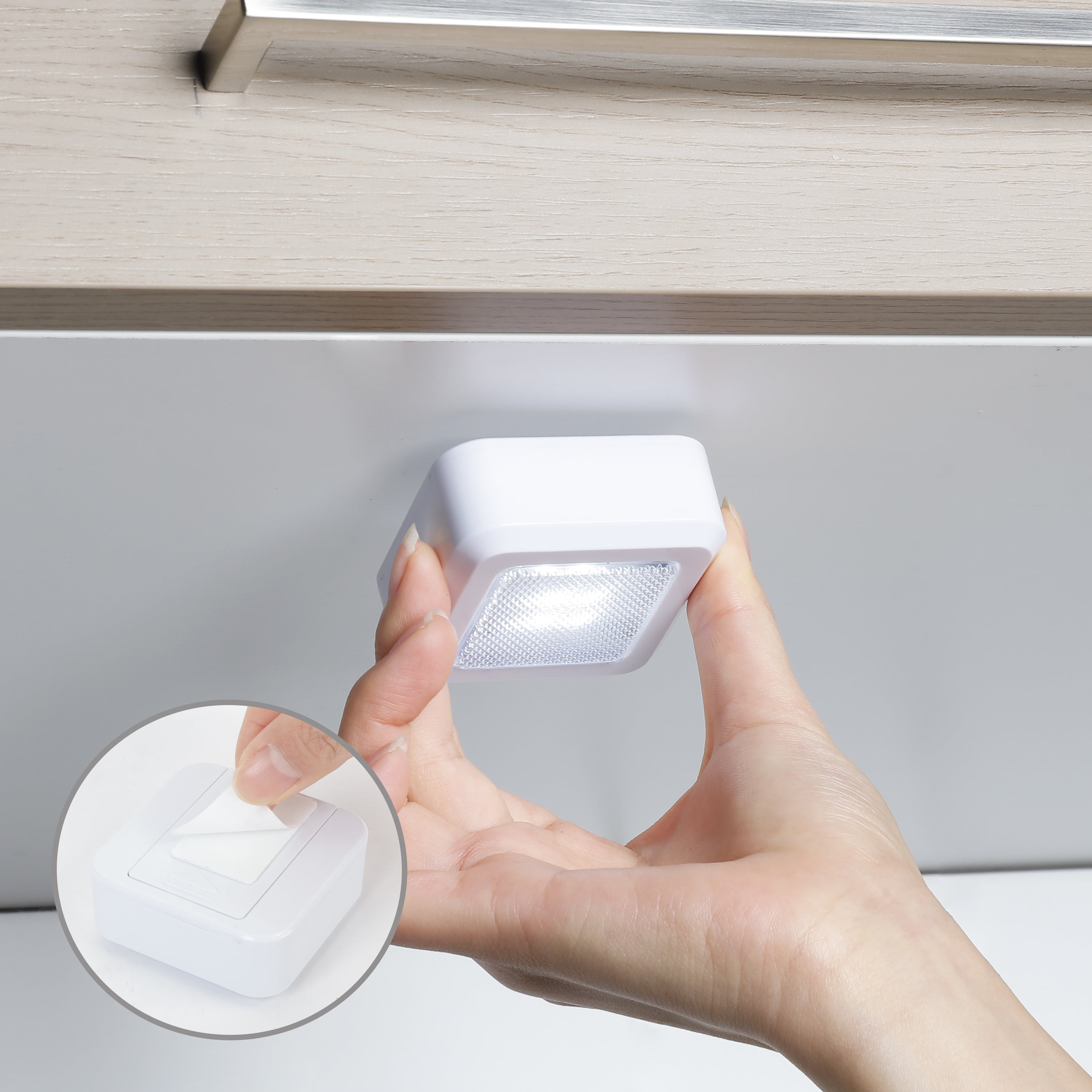 Great Value Wireless LED Puck Lights with Remote, 10-pack, 100 Lumens