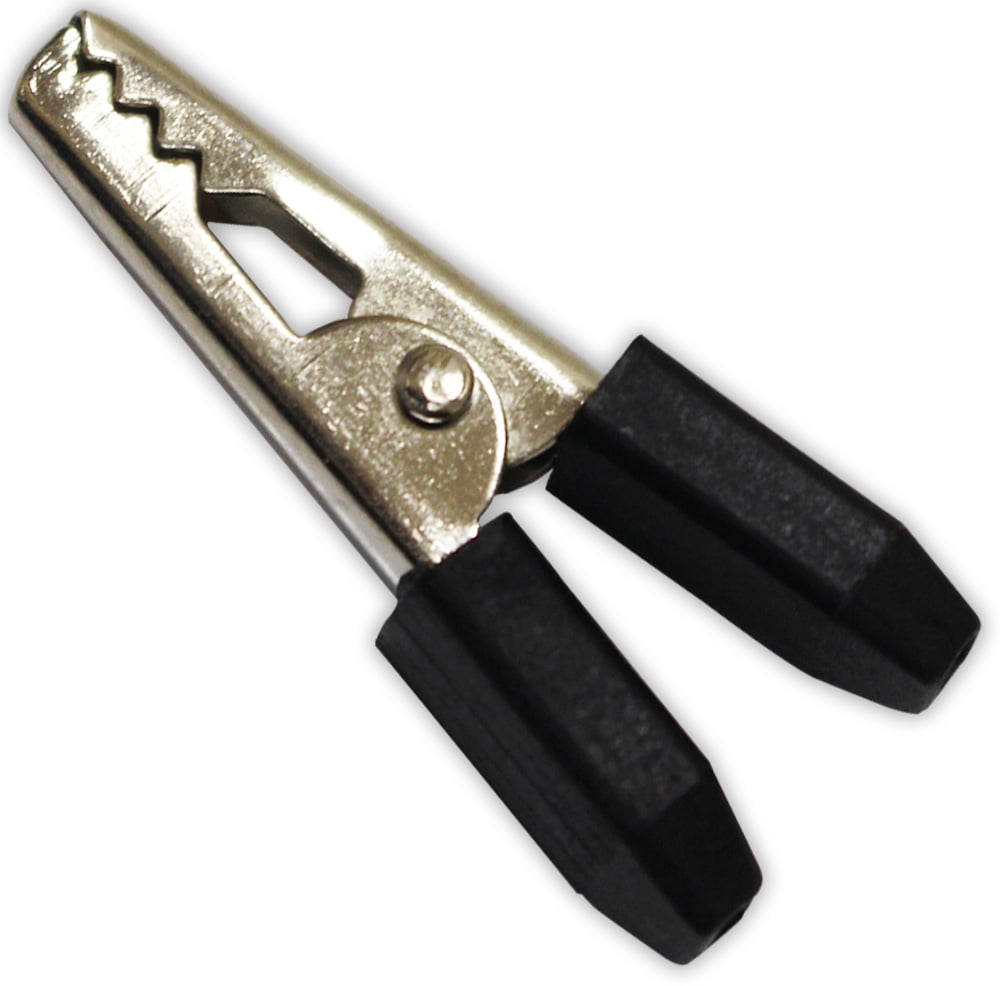 24 Piece 3 Alligator Clips with Black PVC Coating On Both Sides