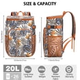 thumbnail image 3 of Tropical Palm Leaf Backpack Cooler, Leakproof Insulated Cooler Bag with Hawaiian Floral Design for Outdoor Use, 3 of 6